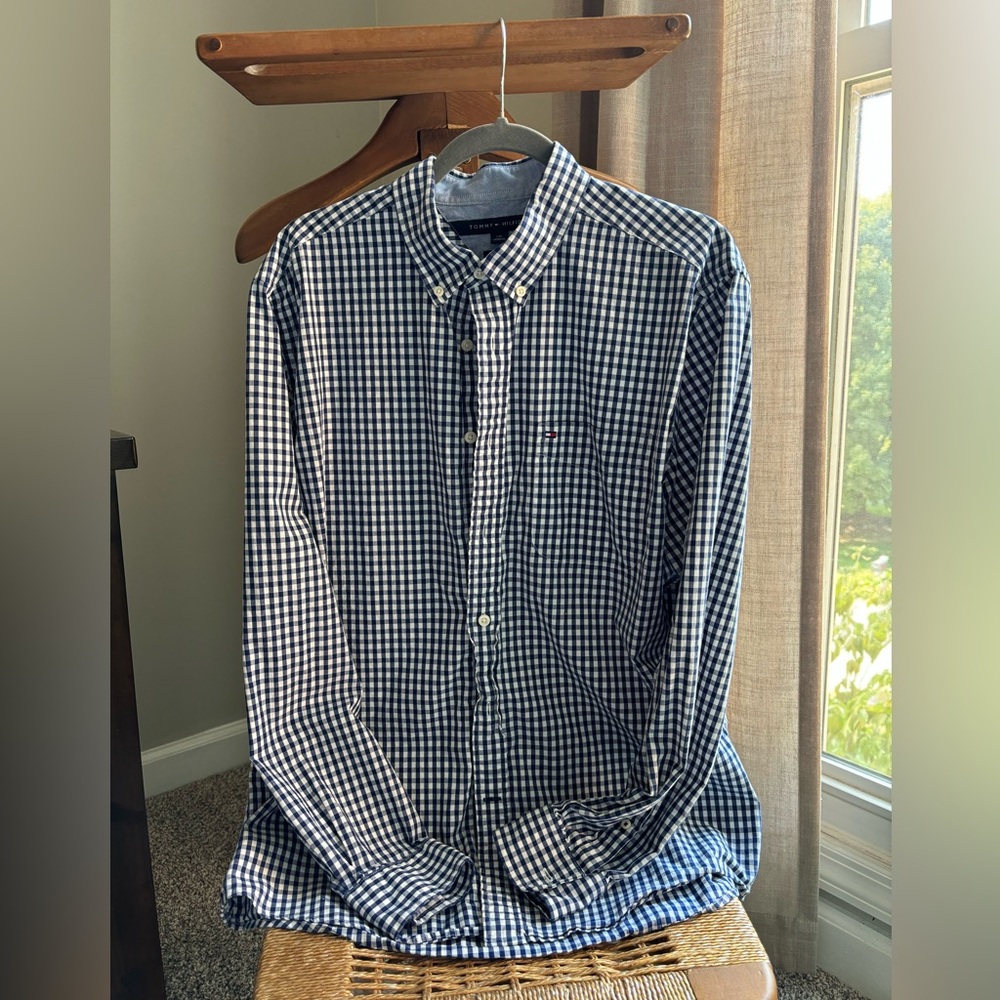 Blue Gingham botton down